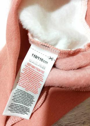 Тепла плюшева дитяча піжама флісова на дівчинку комплект теплий кофта штани джогери5 фото