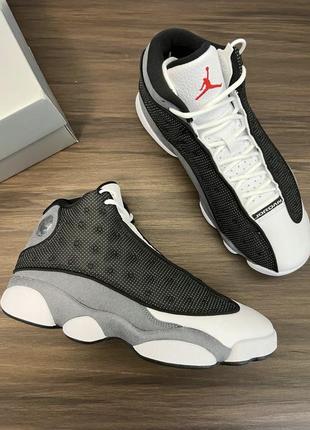 Кроссовки air jordan 13 retro black flint джордан ретро черные белые черный флинт1 фото