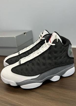 Кроссовки air jordan 13 retro black flint джордан ретро черные белые черный флинт3 фото