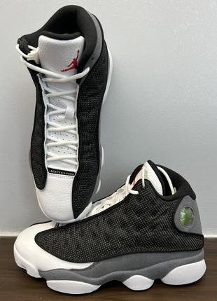 Кроссовки air jordan 13 retro black flint джордан ретро черные белые черный флинт5 фото