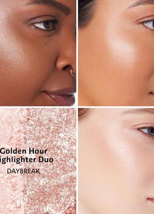 Палетка хайлайтеров sephora golden hour highlighter duo 02 daybreak3 фото