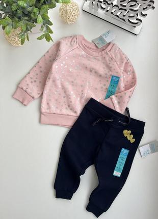 Утеплений комплект світшот штани для дівчинки 6-9 міс 74р primark