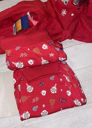Новогодний детский спортивный костюм, худи с капюшоном, кофта, штаны lupilu5 фото