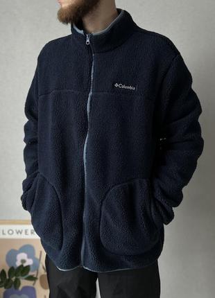 Чоловіча тедді шерпа кофта фліска колумбія teddy sherpa fleece columbia