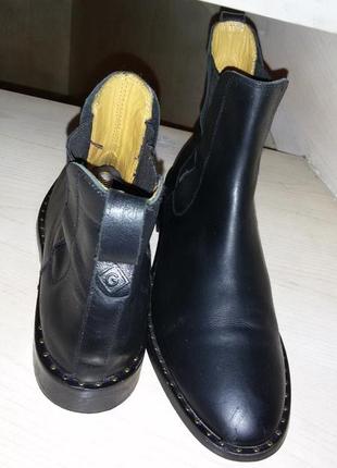Кожаные ботинки -челси бренда gant (швеция, сша), размер 39 (26 см)6 фото