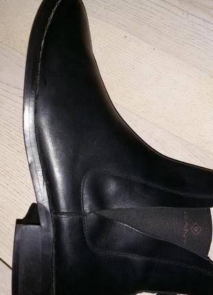 Кожаные ботинки -челси бренда gant (швеция, сша), размер 39 (26 см)8 фото
