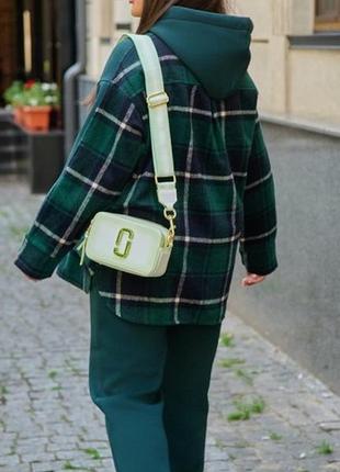 Костюм-двійка жіночий спортивний теплий, фліс на бавовняній основі, худі штани, батал темно-зелений4 фото