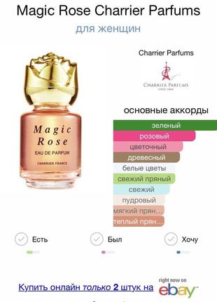 Винтаж коллекционная миниатюра edp magic rose charrier parfums редкость снятость6 фото