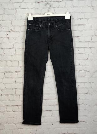 Чоловічі джинси чорні levi's 514 regular fit original стильні штани straight jean