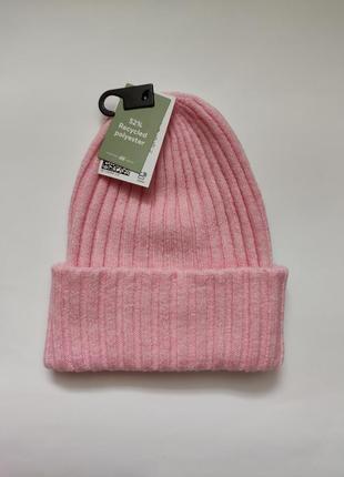 Класна мякенька тепленька розова шапка h&m1 фото