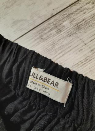 Черные вискозные широкие укороченные брюки4 фото