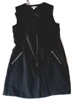 Удлиненный пиджак платье без рукава9 фото