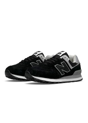 Жіночі кросівки new balance 574 premium black white