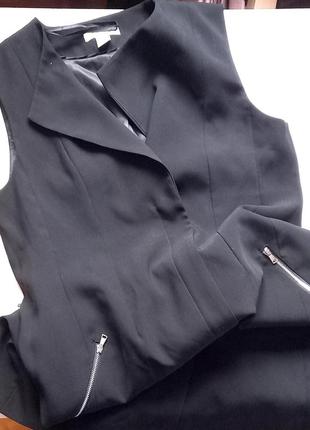 Удлиненный пиджак платье без рукава7 фото