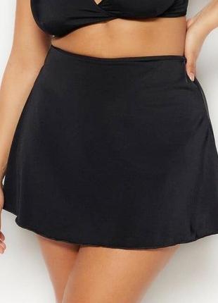Шикарная чёрная юбка-плавки низ от купальника батал holiday shop 01-24 🌺🌴🌺