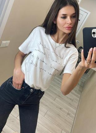 Футболка белая h&m