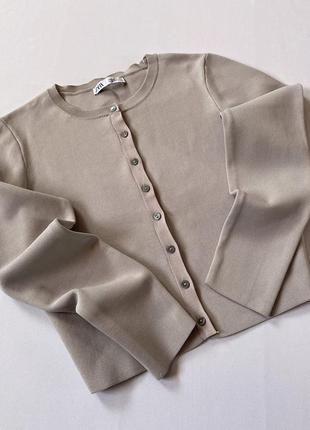 Серый кардиган на пуговицах зара/zara
