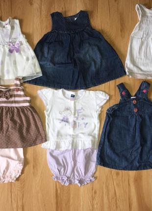 Набір літнього одягу для дівчинки 0-6 міс (62-68)3 фото