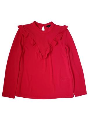 Червона блузка з довгими рукавами new look, m