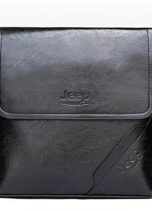 Чоловіча сумка-планшет jeep через плече, барсетка сумка-планшет для чоловіків екошкіра2 фото