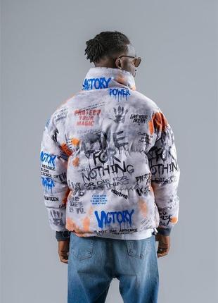Зимова куртка graphity art сіра | фірмові шикарні куртки чоловічі