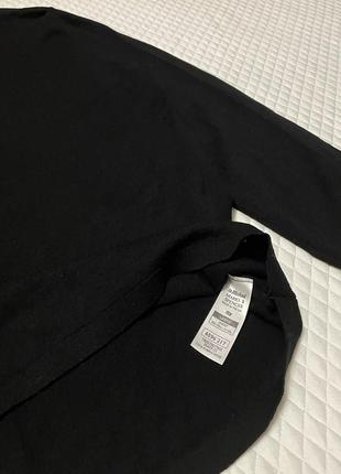 Черный джемпер свитер из 💯 мериносовои шерсти черный кэжуал 💙бренд marks &amp; spenser 🌷 размер 52-54 💥6 фото