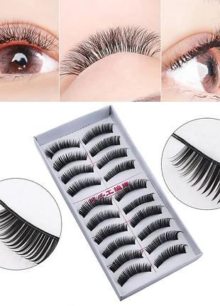 Накладные ресницы набор 10пар