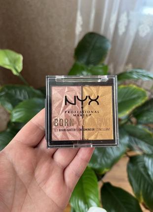 Nyx professional makeup born to glow icy highlighter хайлайтер для лица1 фото