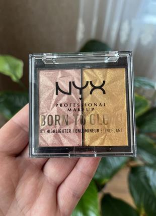 Nyx professional makeup born to glow icy highlighter хайлайтер для лица2 фото