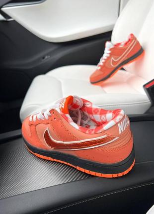 Nike sb dunk low orange lobster жіночі кросівки4 фото