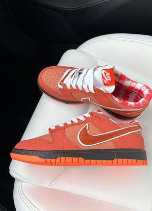 Nike sb dunk low orange lobster жіночі кросівки10 фото