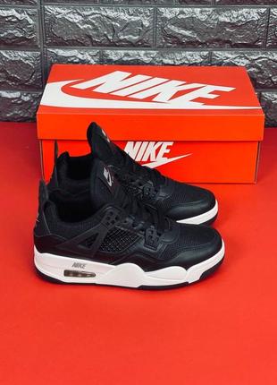 Мужские кроссовки nike air jordan 4 Sale, черные стильные кроссовки найк 36-45