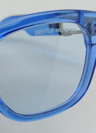 Окуляри в стилі gentle monster жіночі іміджеві оправа для окулярів синя прозора9 фото