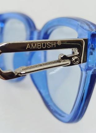Окуляри в стилі gentle monster жіночі іміджеві оправа для окулярів синя прозора8 фото