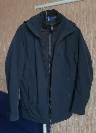 Куртка осень-зима противоветровая с утеплением и съемным капюшоном weatherproof