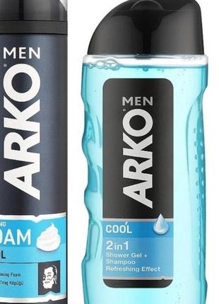 Подарунковий набір arko men, набір для гоління чоловічий, набор для бритья, подарунок до дня закоханих чоловічий2 фото