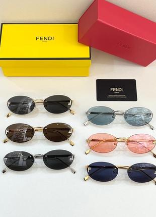 Очки fendi овальные черные золотые розовые коричневые10 фото