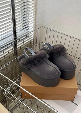 Ugg на платформі з резинкою з лого графіт
