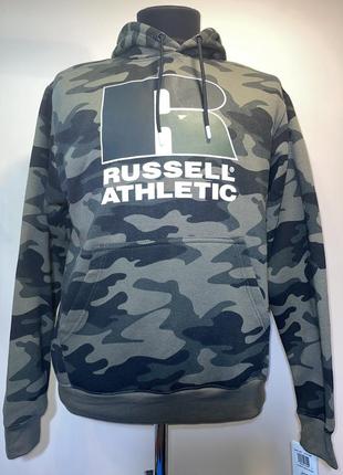 Камуфлированный худи russell athletic olive camo (size m)