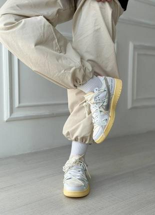 Кроссовки nike dunk x off white beige5 фото