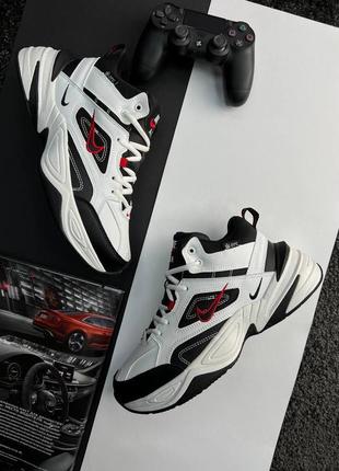 Мужские кроссовки nike m2k tekno mid fur / найк / утепленные / зимняя / обувь / кожа, мех / высокие кроссовки / с мехом / черные, белые