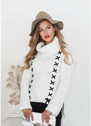 Зимовий в'язаний светр виробництва туреччина, розмір 42-48