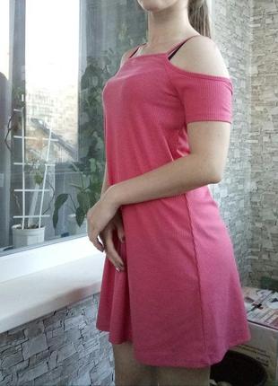 Літня сукня сарафан трапеція в рубчик летнее платье в рубчик2 фото