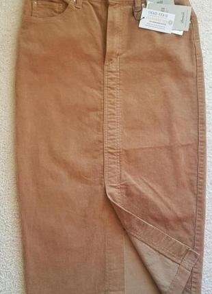 Юбка карандаш миди вельветовая xs-xxl