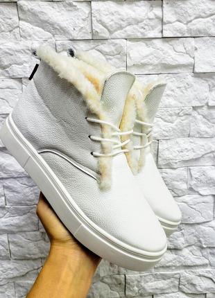 Высокие кеды хайтопы р32-41 белые зимние ботинки хайтопи кеди білі8 фото