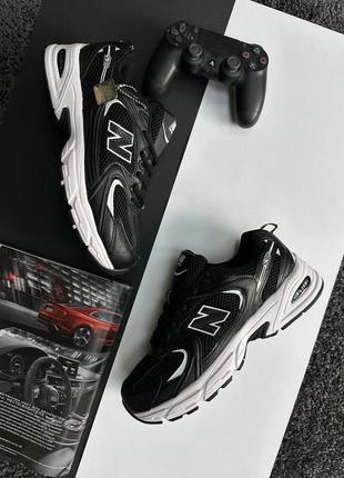 Чоловічі кросівки new balance 530 / нью беленс / демісезонні / весняні, літні, осінні / взуття / шкіра, сітка / білі, чорні, бежеві, сірі