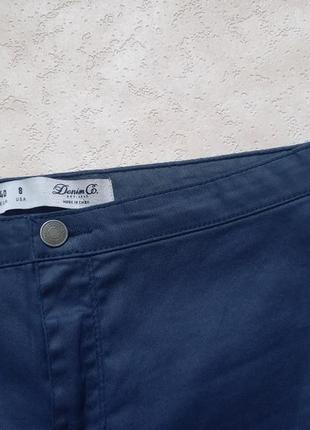 Брендовые джинсы скинни с пропиткой под кожу и высокой талией denim co, 12 pазмер.3 фото