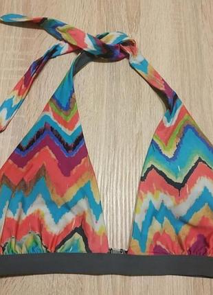 Новый яркий радужный купальный верх бюстгальтер хс 42-44