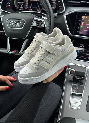 Жіночі кросівки adidas originals forum 84 low / адідас / демісезонні / весняні, літні, осінні / шкіра, замша / білі, чорні, сірі, бежеві4 фото