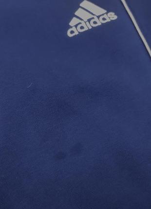 Шатны adidas мужские спортивные синие флисовые с лампасами теплые джогеры м4 фото